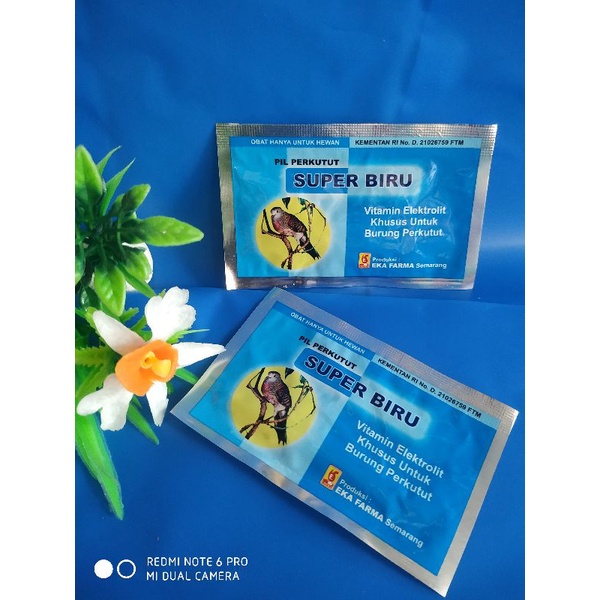 pil perkutut super biru vitamin perkutut-eka farma 12 pil