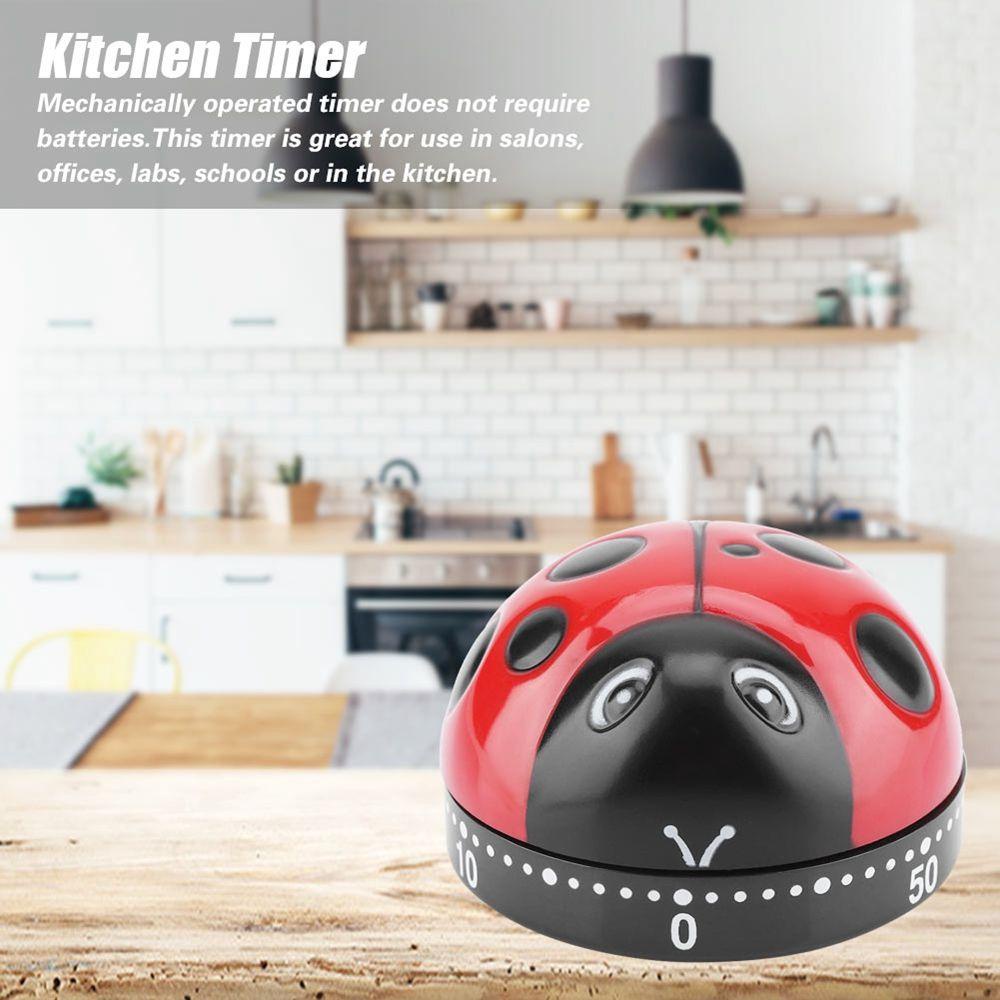 [Elegan] Timer Dapur PP 60-menit Pengaturan Waktu Restoran Countdown Rotating Baking Cooking Tools