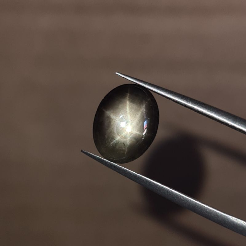 Natural Black Star Sapphire 2.45ct Batu Safir Bangkaca Hitam Bintang SS676