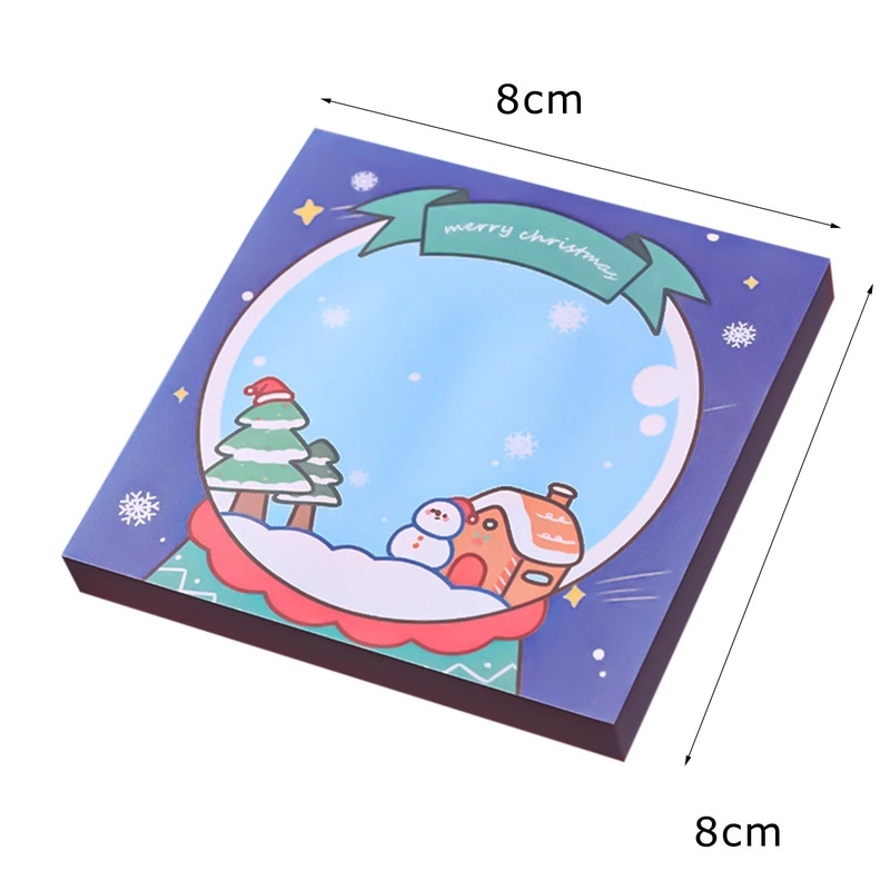 50pcs / Set Buku Catatan Tebal Motif Kartun Snowman / Santa Claus Untuk Stationery Kantor / Natal