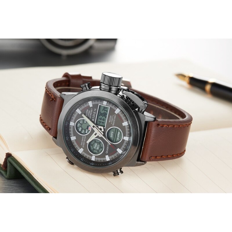 JAM TANGAN PRIA BIDEN 0031 FASHION SPORT KLASIK ANTI AIR LEATHER KULIT