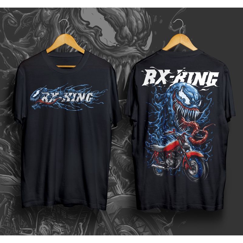 kaos RX king VENOM KAOS MOTOR YAMAHA RXKING SUPER HERO VENOM MARVEL TSHIRT KOMUNITAS RXKING VENOM OR
