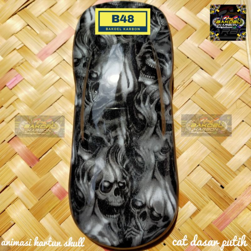 WTP Water Transfer Printing B48 Motif Skull Tengkorak Pusing