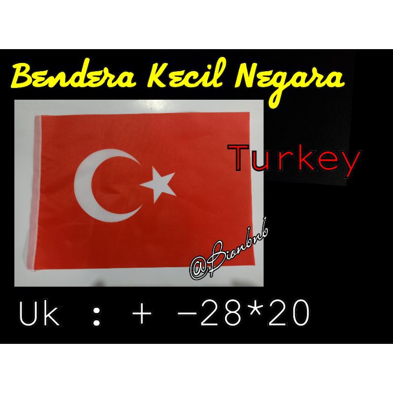 Bendera Negara Turkey ukuran Kecil Bendera Piala Dunia Negara Turkey TURKI Bendera Negara Aksesoris