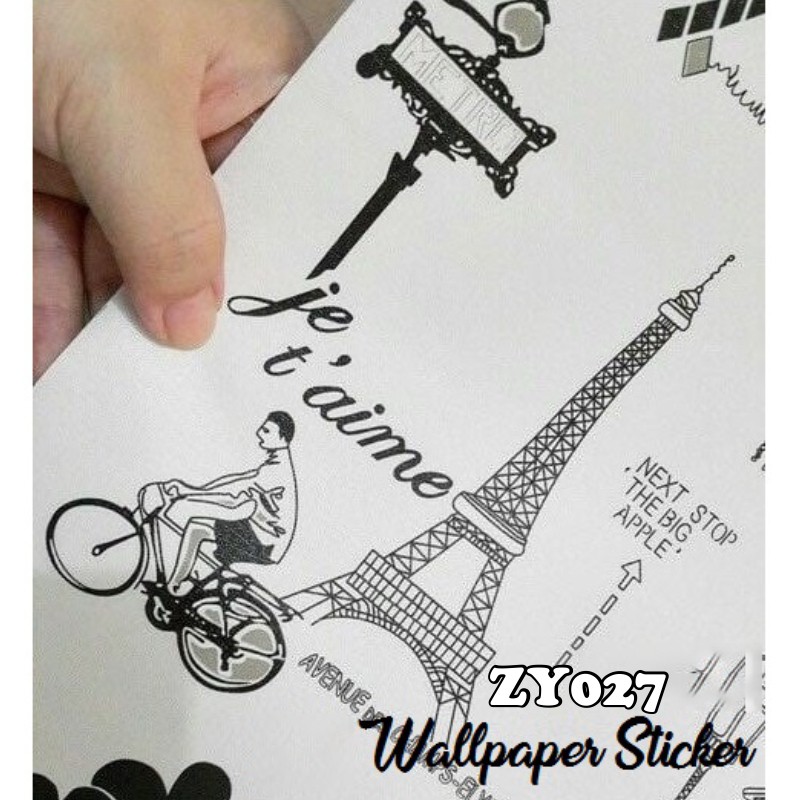 Wallpaper Dinding 3D - Stiker Dinding Aesthetic Wallstiker Kamar Tidur Uk 45cmx5meter-ZY027-5M