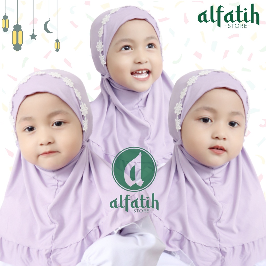 ALFATIH STORE / JILBABA ANAK SYIRIA BUNGA MELATI REMPEL POLOS / JILBAB ANAK MURAH / JILBAB INSYAN HIJAB BAYI COD / KERUDUNG ANAK HIJAB ANAK BAYI PEREMPUAN / HIJAB ANAK / JILBAB ANAK BAYI USIA 2 TAHUN BAHAN JERSEY PREMIUM NYAMAN DI PAKAI