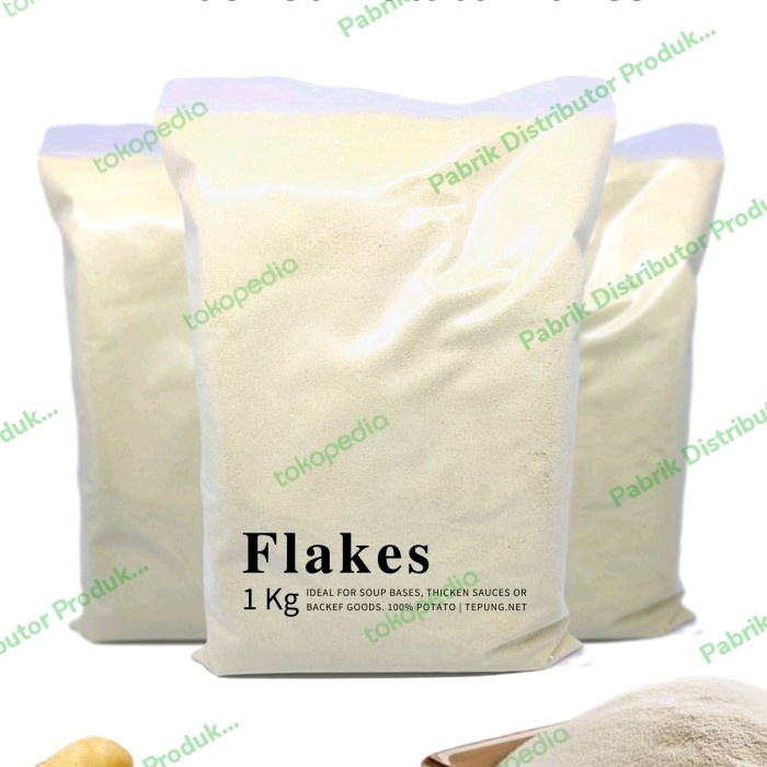 

PROMO [COD] Tepung Kentang Potato Flakes Emsland Repack 1 Kg halal