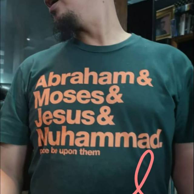 Tshirt kaos Abraham & Moses & Jesus & Muhammad