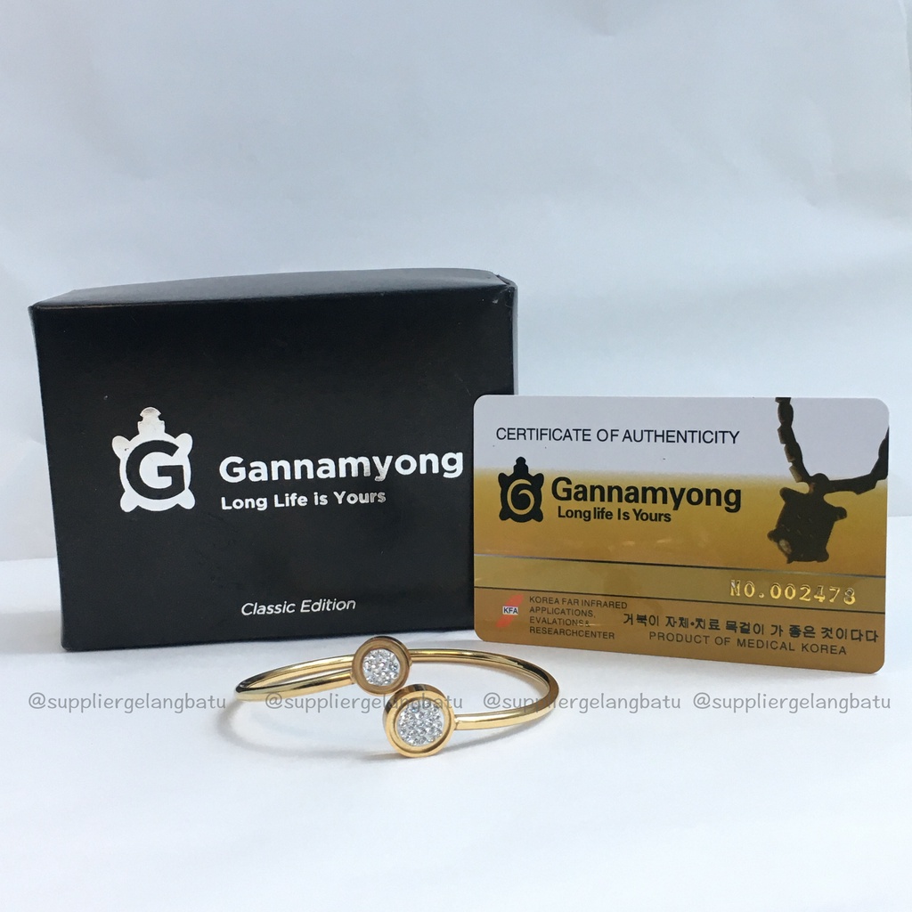 gelang kesehatan GERMANIUM GANNAMYONG ADJUSTABLE GOLD SILVER PINK COD