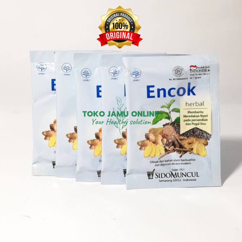 

Jamu Encok Sidomuncul - Membantu Meredakan Nyeri Pada Persendian & Pegal Linu (Isi 10 sachet)