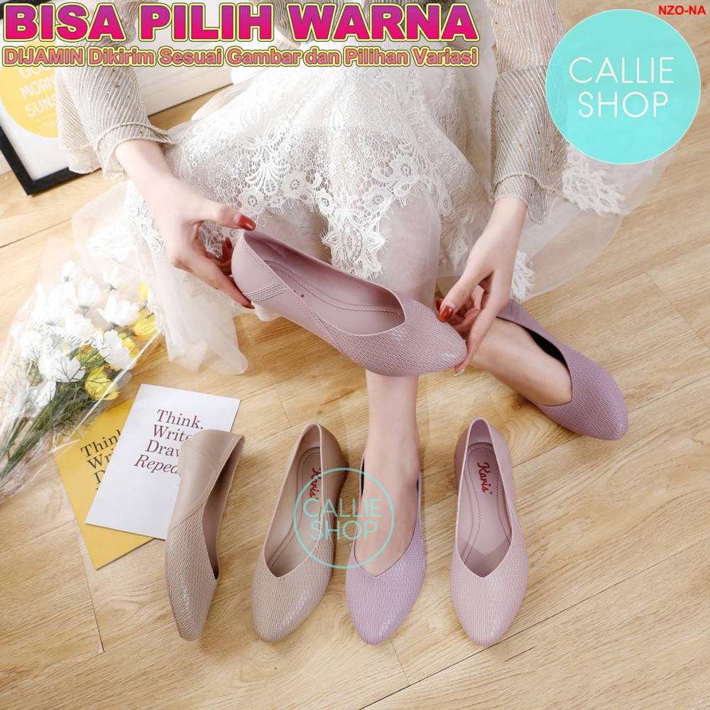 Sepatu Wanita Jelly Flat Shoes Import Karis A559 KARPADIV