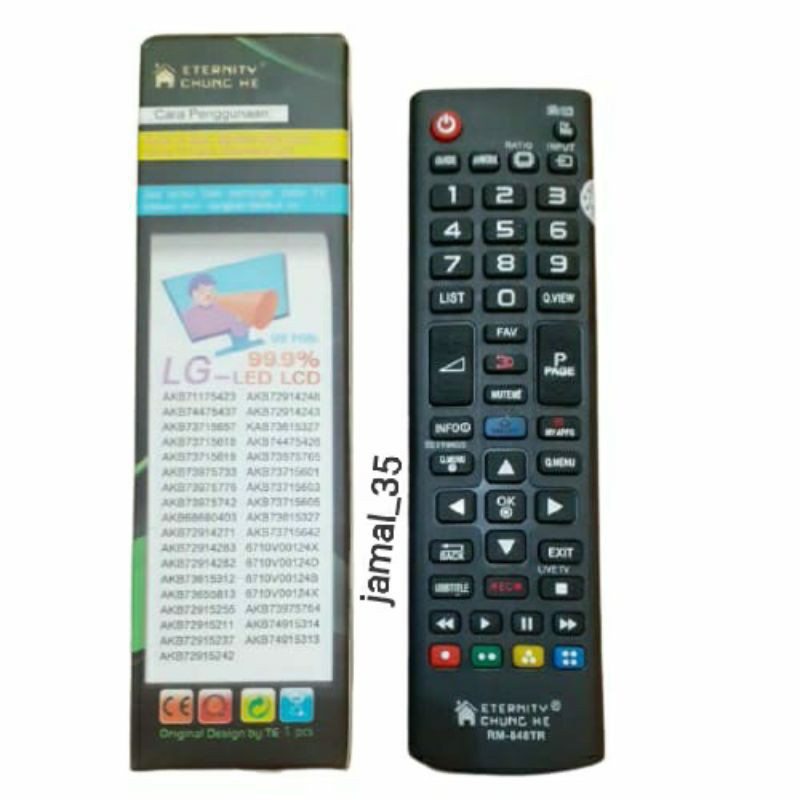 REMOTE REMOT TV LG LCD LED SMARTV 3D PLASMA MULTI CHE