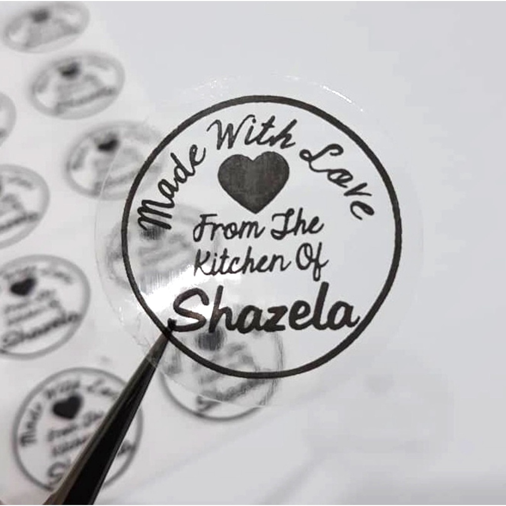 cetak stiker label A3+STIKER Transfarant / bening tahan air