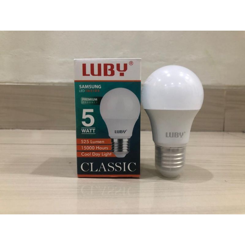 BOHLAM LED LUBY CLASSIC CAHYA PUTIH PAKET 10 PCS 5 WATT