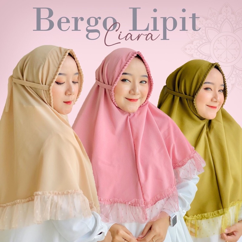 JilBab instan Lana ^_^  Lipit Instan Ciara kombi tile Instan Premium Diamond//-random Tile