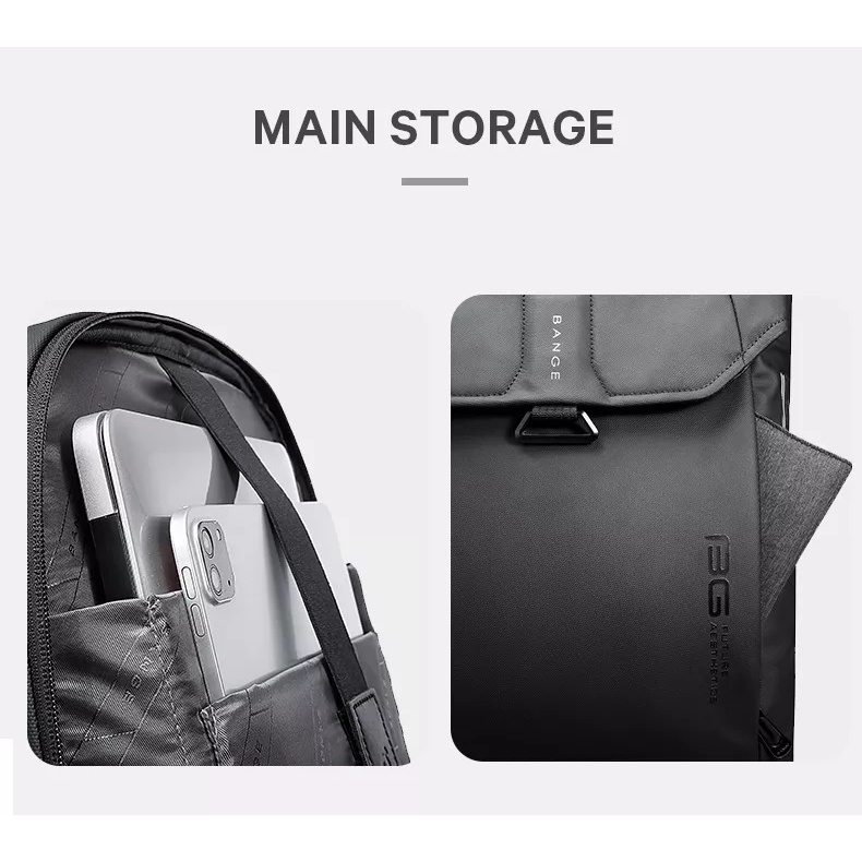 Bange Tas Ransel pria Laptop Kerja Backpack USB 15.6 Inch BG2575