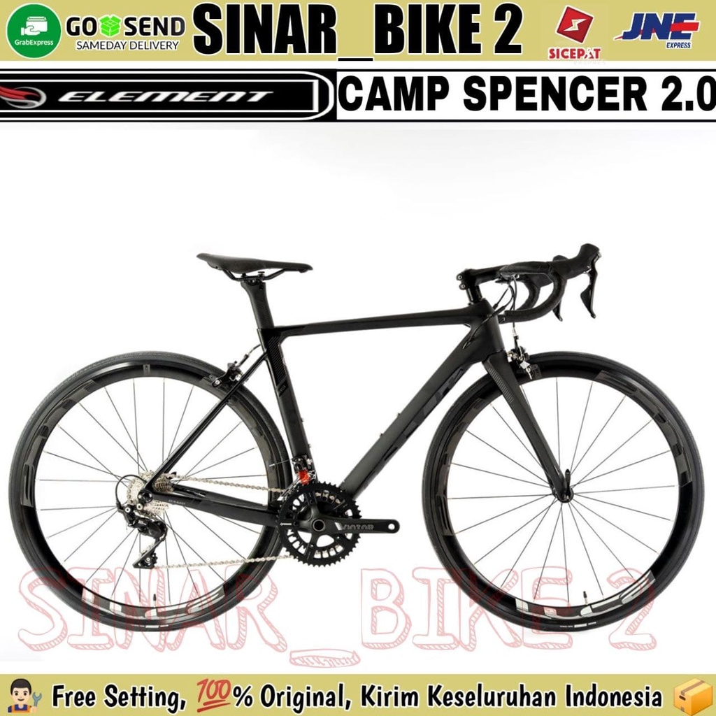 Sepeda Balap Roadbike ELEMENT CAMP SPENCER 2.0 Carbon 2x11 Speed 700C