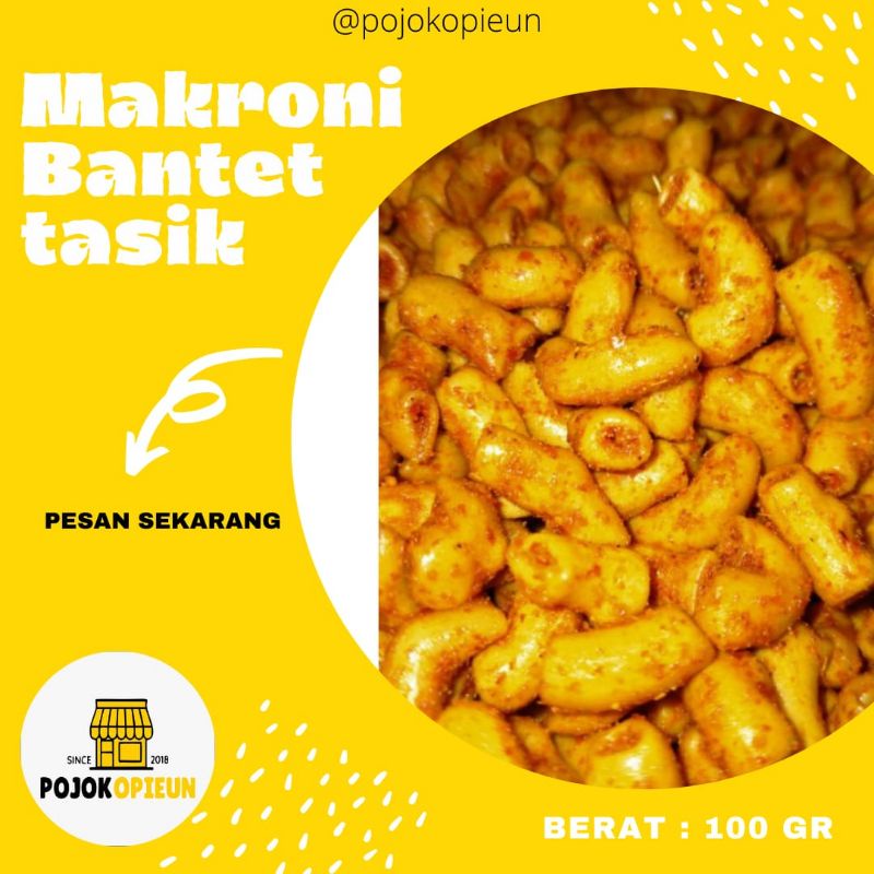 

MAKRONI BANTET | MAKRONI BANTET TASIKMALAYA | CEMILAN PEDAS | POJOKOPIEUN