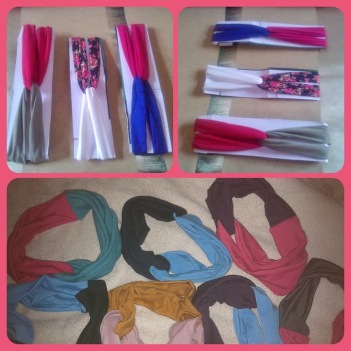 Bandana Elastis Simpul Silang 2 Warna Wanita Yoga