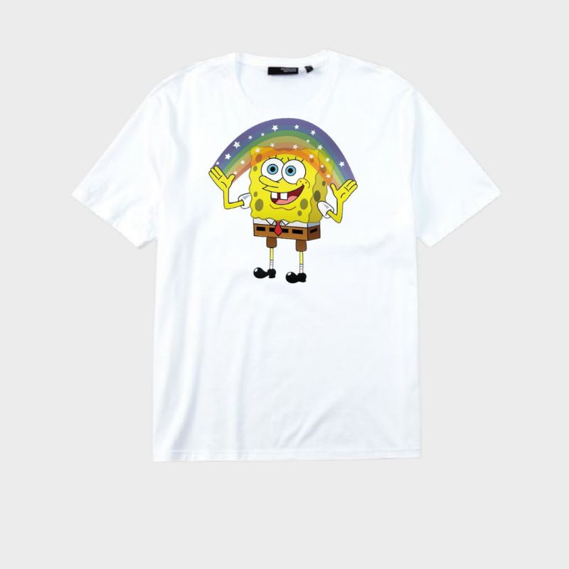 Clothing May - Kaos Spongebob Kaos Koas Dewasa Anak Karater Distro Kekinin T Shirt Tshirt T-Shirt Premium Murah Unisex Wanita Laki-Laki Cowok Cewek Bahan Cotton Combed 30S Katun Kombed Sablon Dtf Murah Premium Oversize Kaus Oblong