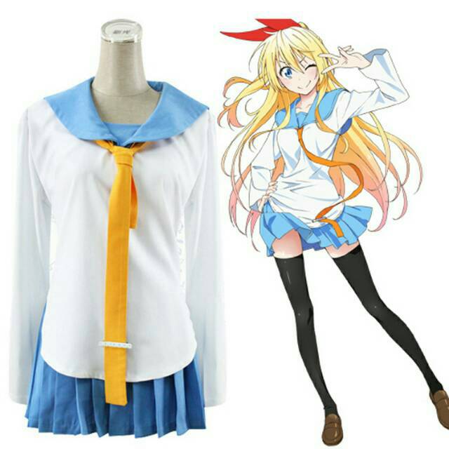 Costume Nisekoi Seifuku Onodera Haru Chitoge Kirisaki Cosplay