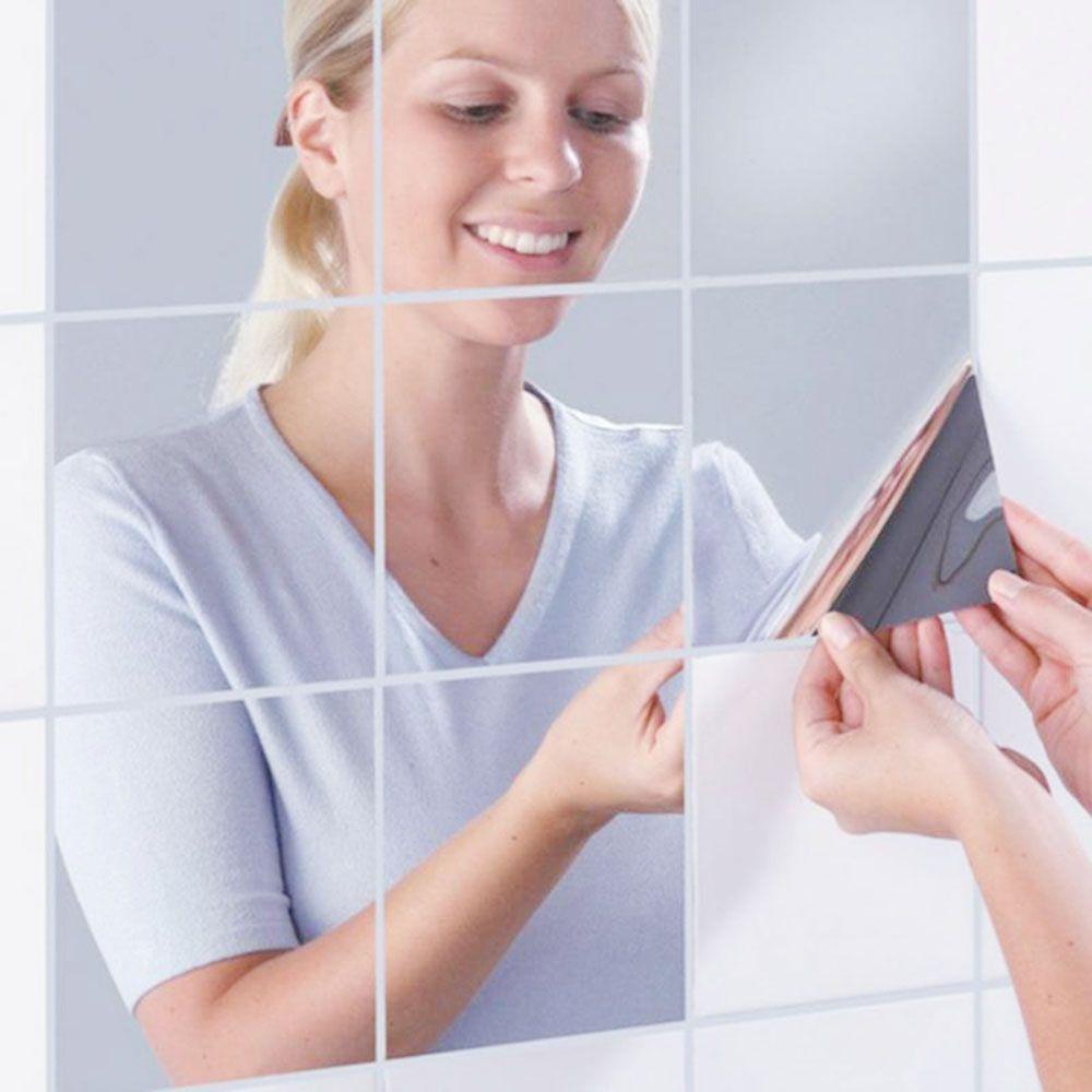 【 ELEGANT 】 Acrylic Mirror Unbreakable Non-Glass Self-Adhesive Petak Cermin Persegi