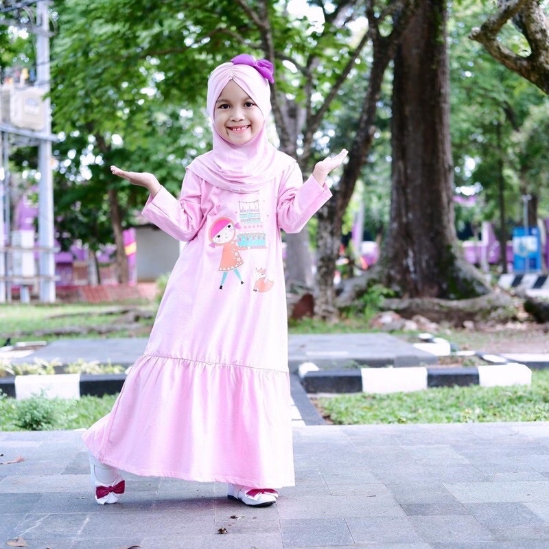 GAMIS SABLON SMILE 1-3 TAHUN GAMIS SMILEE ANAK