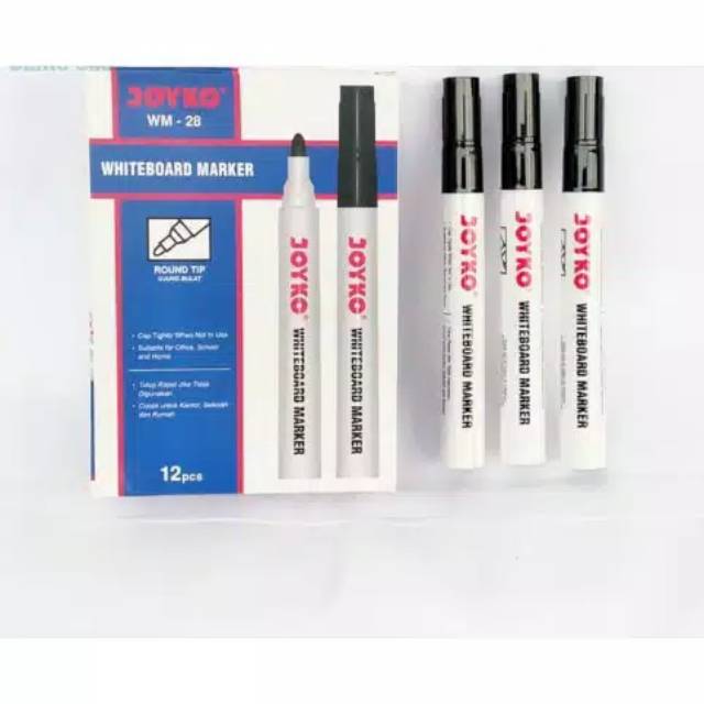 

Whiteboard Marker / Spidol Papan Putih Joyko WM-29 Warna Hitam (per-PCS)