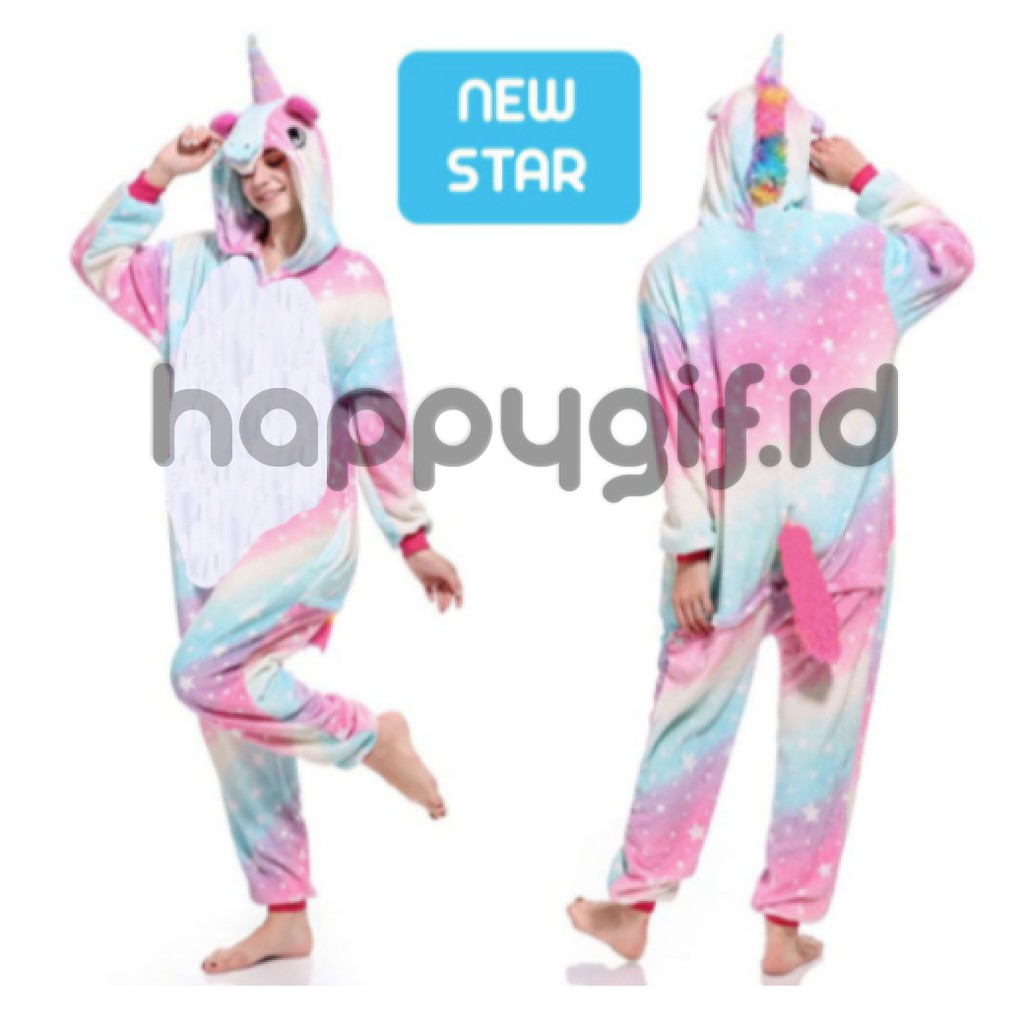 BAJU KOSTUM ONESIE KIGURUMI PIYAMA UNICORN DEWASA-5
