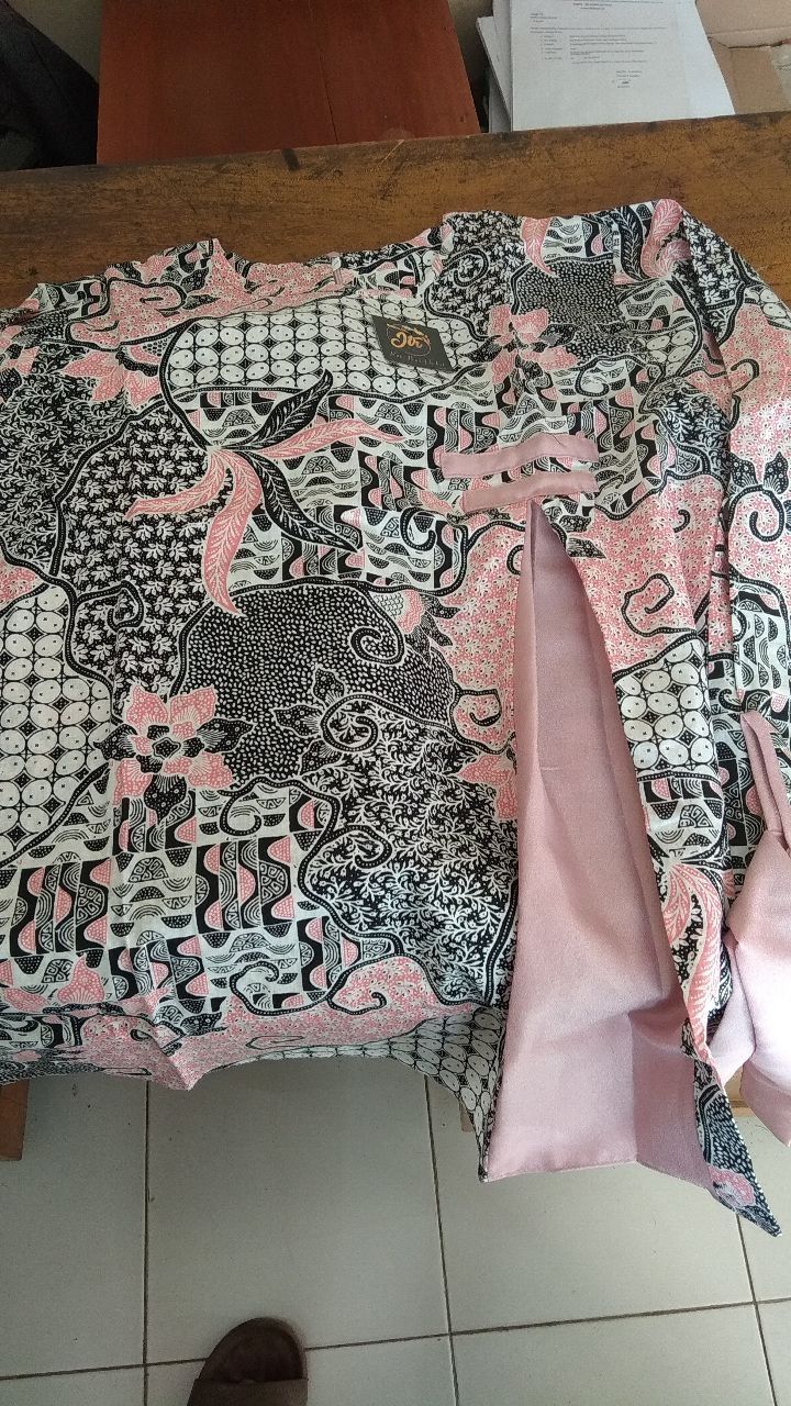 Tey-17 Batik Wanita Asj Sa Hrb026 Kenongo Kemeja Tosca Pendek