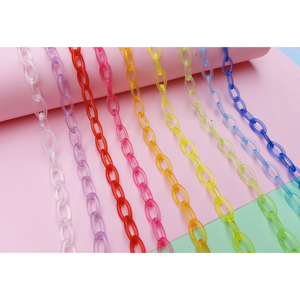 [DIY Aksesoris] Transparent Chain Mask / Rantai Panjang Akrilik Gantungan Kunci Tas