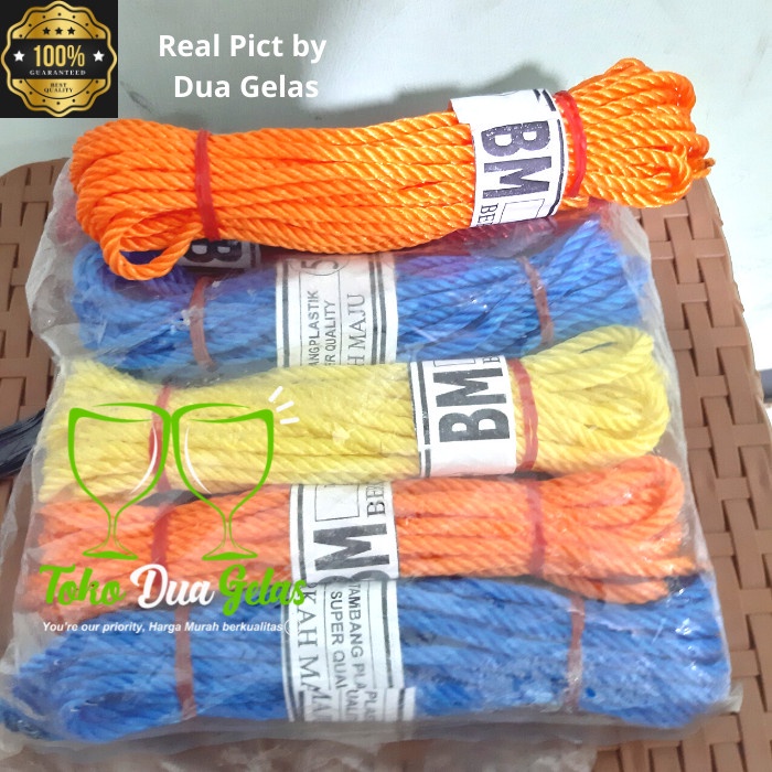 

Tali Tambang Plastik Panjang 5 M / 5 Meter Tebal 0,5 cm Super Quality