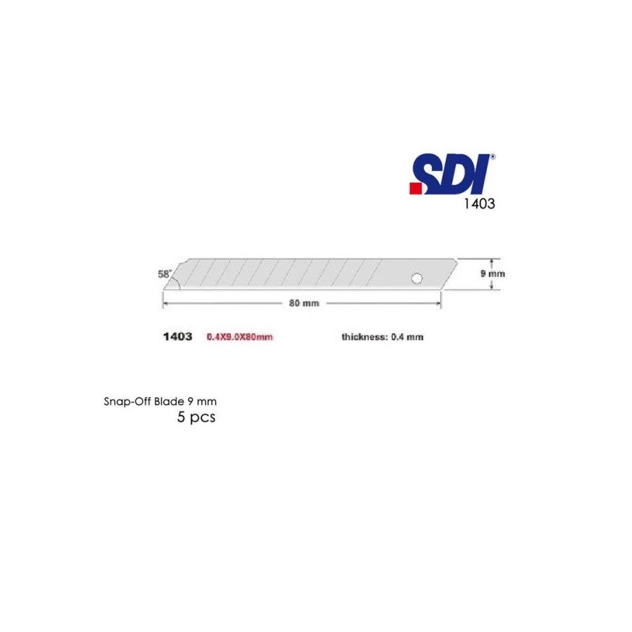 

SDI Spare Blades 1403 - Cutter SDI / Refil SDI Cutter Kecil A-100
