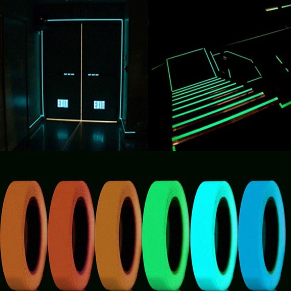 Rebuy Fluorescent Tape Removable Mencolok Glow in The Dark Perlengkapan Pesta Roda Sepeda Luminous Tape