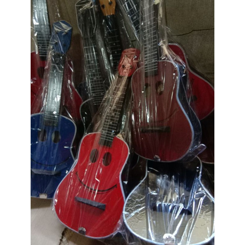 Gitar kayu mainan smile ukuran standart