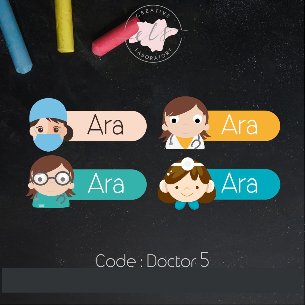 

stiker label nama custom waterproof anti air