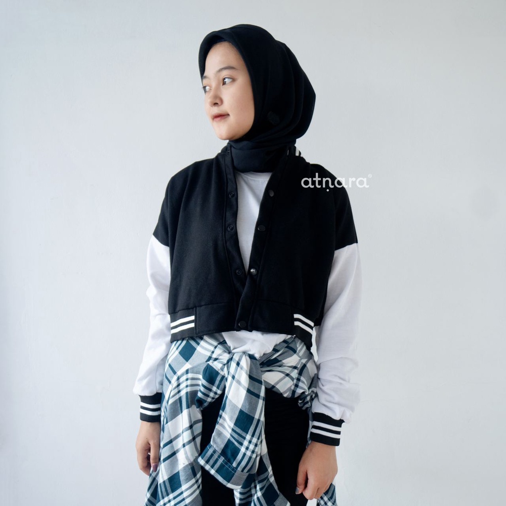 Nara Grosir - Crop Baseball Jaket l Jaket Varsity Unisex l 3 Varian Warna