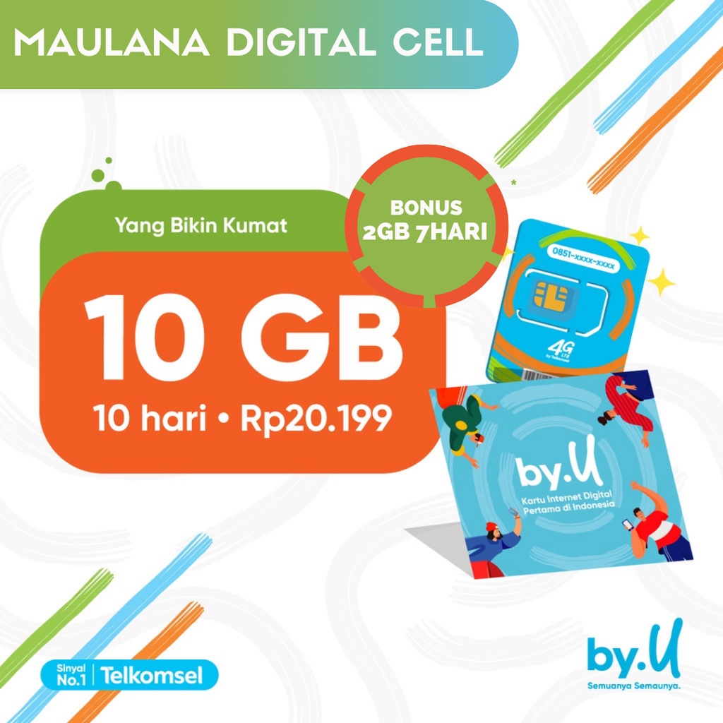 Kartu Perdana byU by.U Kuota 12 GB 10 HARI