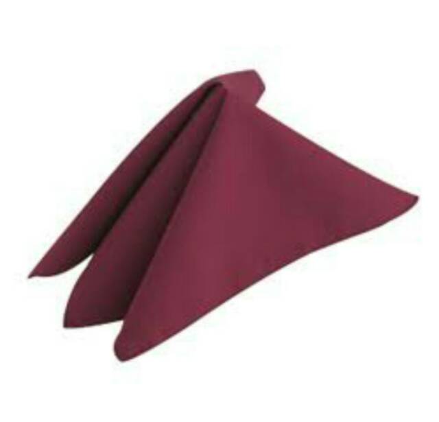 Serbet makan/napkin full cotton/damask merah maroon polos