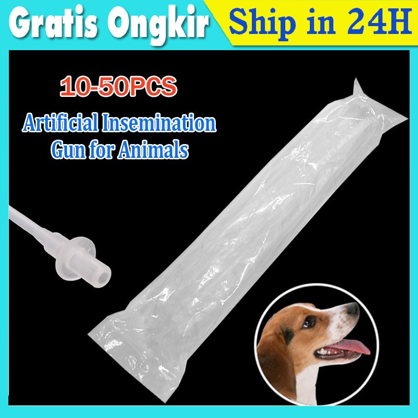 Set 10Pcs Plastik Sheet untuk inseminasi buatan Hewan Anjing Kucing Sapi Dll Selang kawin suntik