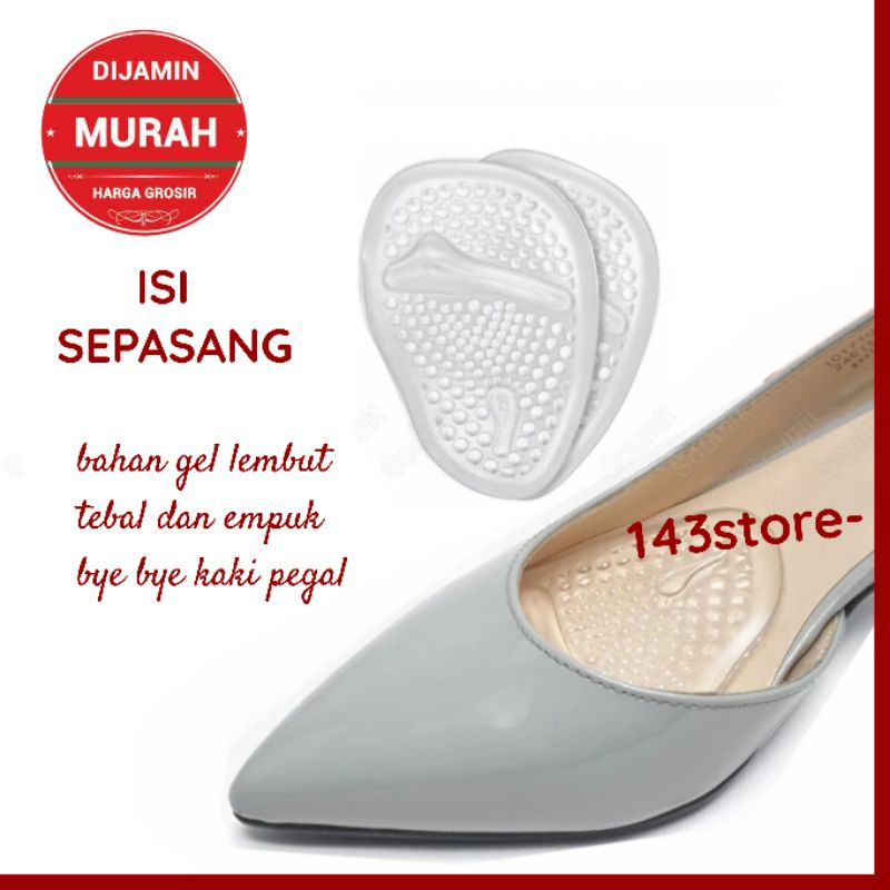INSOLE GEL KAKI DEPAN WANITA INSOLE GEL SILICON BANTALAN SEPATU UNTUK KAKI PEGAL DPTB