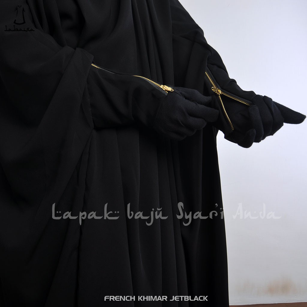 Labasa French Khimar Instan Lengan Manset Karet / Manset Rits | French Hijab | Bisa COD