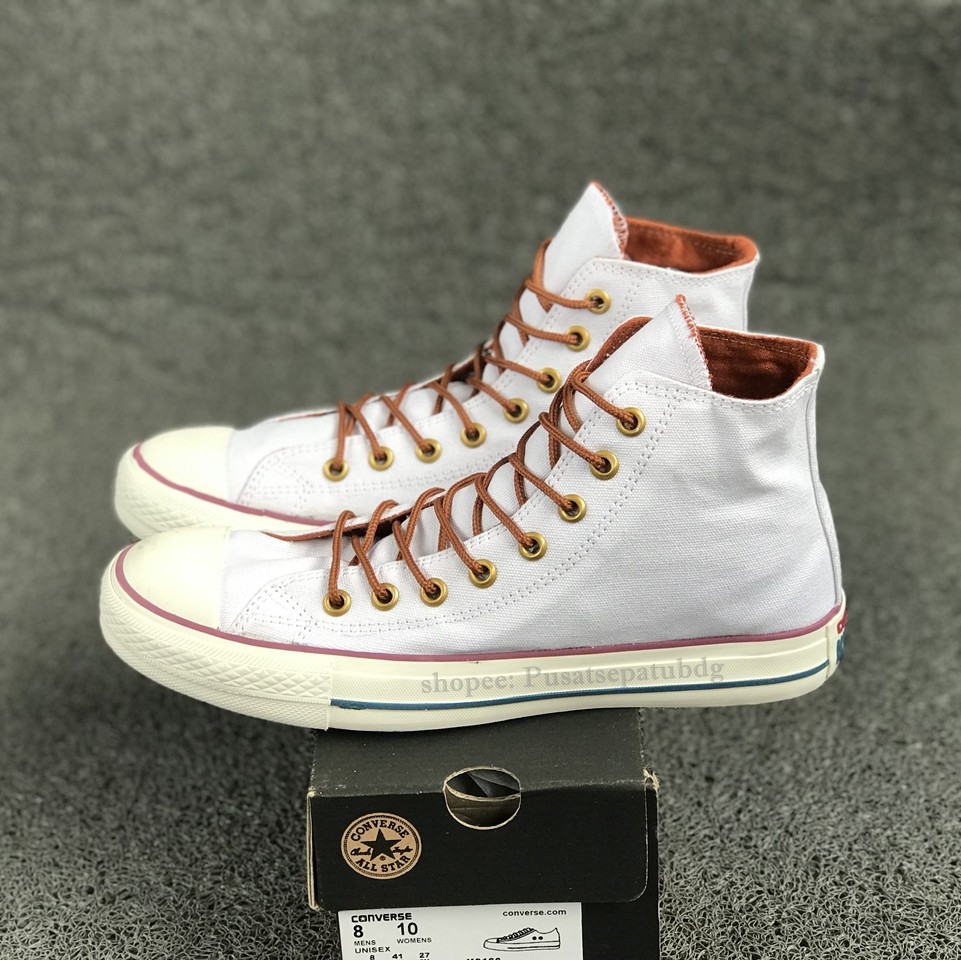 (BAYAR DITEMPAT) Converse Premium Tali Tan High White