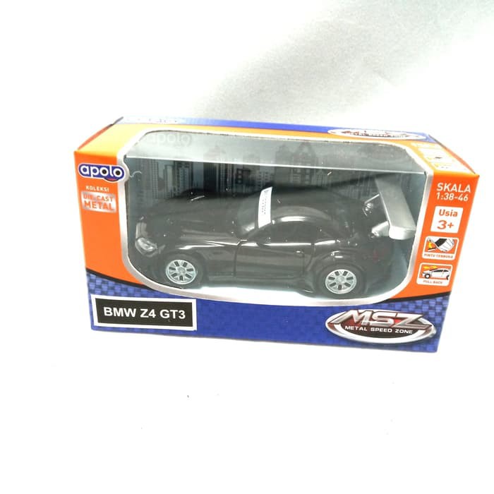 MSZ Diecast Apolo BMW Z4 GT3 Hitam Skala 1.38