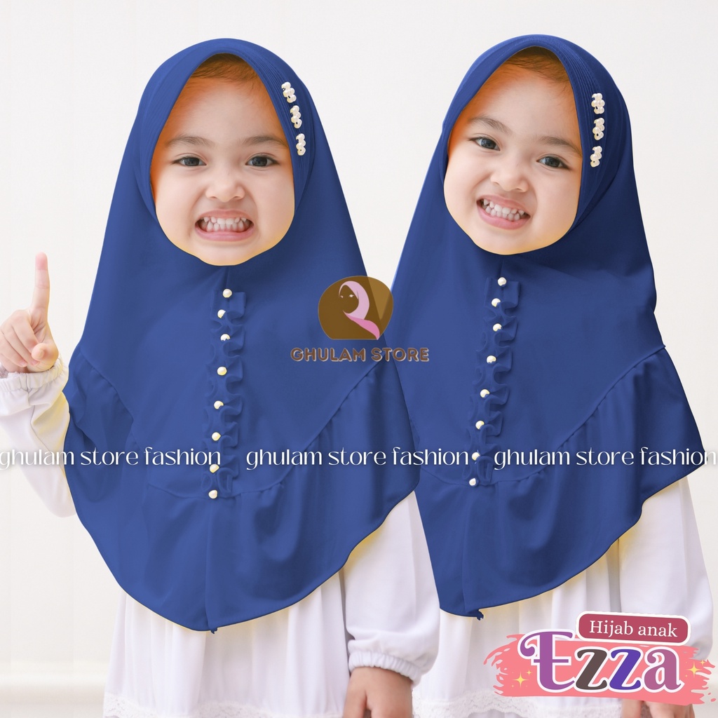 Jilbab Hijab Anak TK Ezza Mutiara / Hijab Anak TK Kekinian / Hijab Anak TK Ped Mutiara Rempel / Jilb