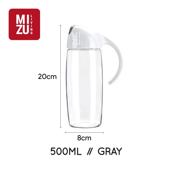 OIRUJAGU Auto-Lid No Drip No Mess Oil Bottle 500 ml Botol Minyak Anti-Netes Tutup Otomatis 500ml-CLASSIC GRAY 500