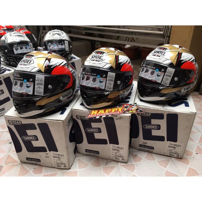 HELM FULLFACE SHOEI EUROPE DOT XSPIRIT3 MARQUEZ MOTEGI2 SIZE L XL XXL