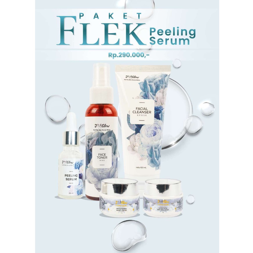 Jglow Skincare Paket Flek Peeling Serum