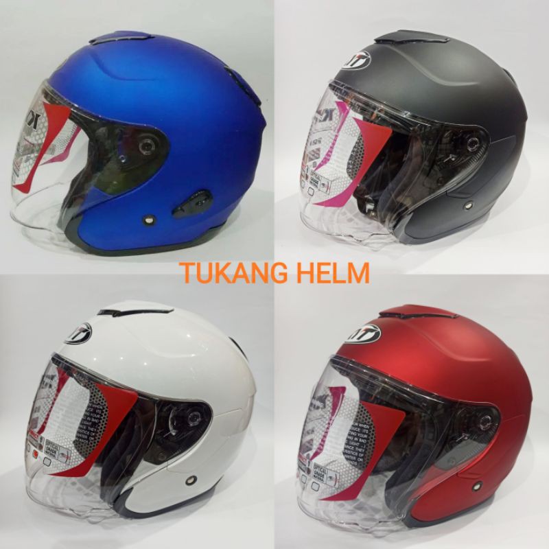 helm kyt kyoto r solid polos putih white original