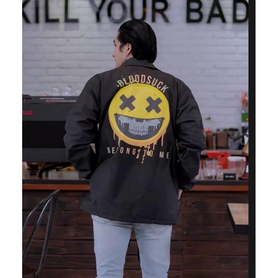 Jaket Coach Jacket Coach Emoticon Valhalla Windbreaker Parasut Waterproof Touman Pria Termurah